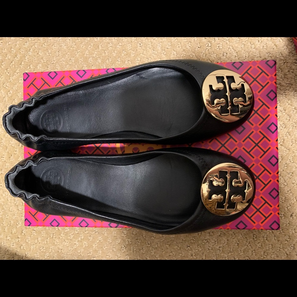 tory burch minnie travel leather ballet flat